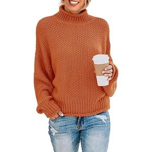 Burnt orange turtleneck
